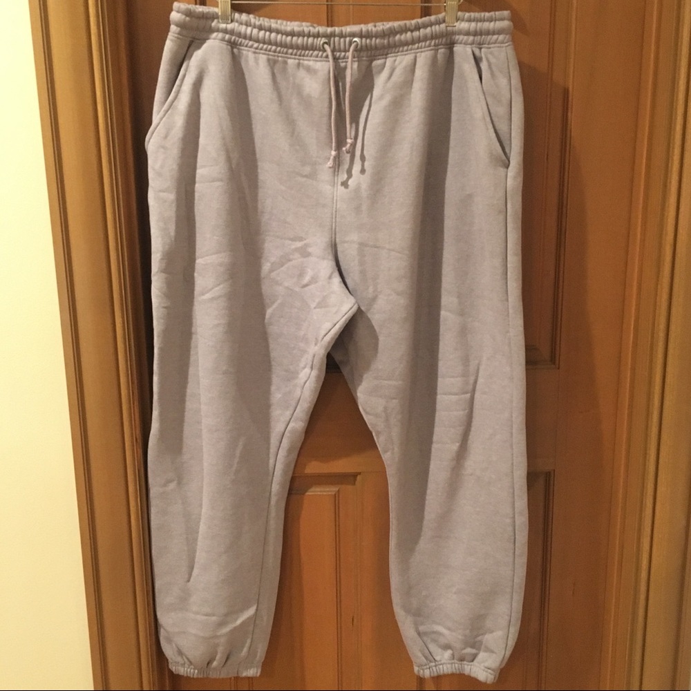 Purple/Grey Missguided oversized fleece joggers